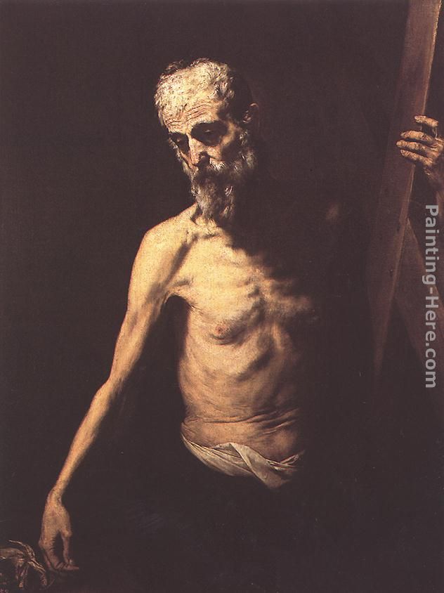 St Andrew painting - Jusepe de Ribera St Andrew art painting